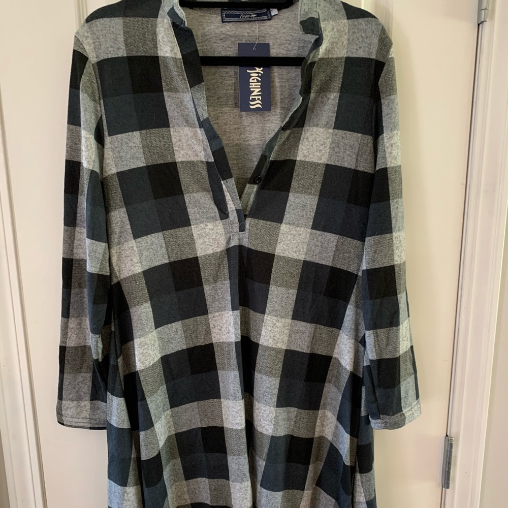 NWT buffalo plaid tunic